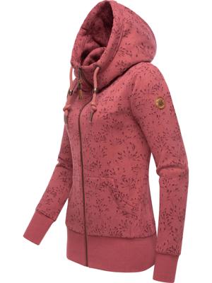 Gemusterte Sweatjacke "Neska Flowery Zip"