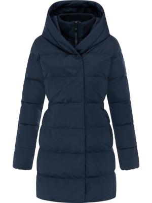 Warmer Winter Steppmantel mit hohem Kragen und Kapuze Niani YOUMODO