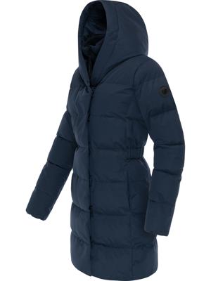 Warmer Winter Steppmantel mit hohem Kragen und Kapuze Niani YOUMODO