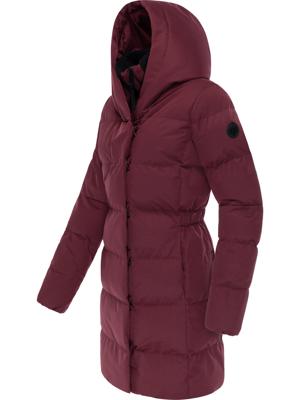 Warmer Winter Steppmantel mit hohem Kragen und Kapuze Niani YOUMODO