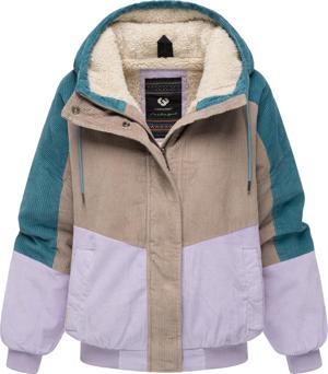 Colourblocking Winterjacke in Kord-Optik "Queny Corduroy"