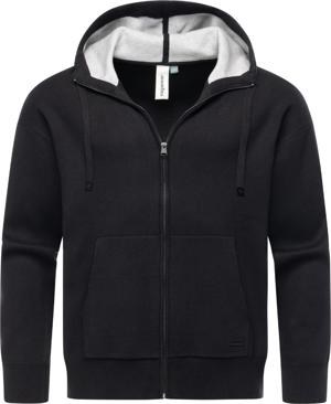 Gerippte Sweatjacke mit Kapuze "Raggan Zip"