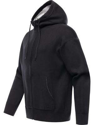 Gerippte Sweatjacke mit Kapuze "Raggan Zip"