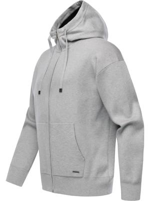 Gerippte Sweatjacke mit Kapuze "Raggan Zip"