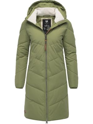 Langer wasserdichter Winter Steppmantel mit abnehmbarer Kapuze "Rebelka"