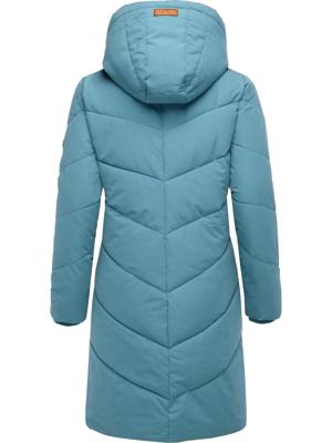 Langer wasserdichter Winter Steppmantel mit abnehmbarer Kapuze "Rebelka"