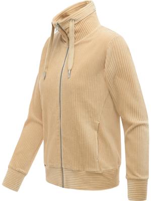 Sweatjacke aus weichem Kord in Samt-Haptik "Ronette Cordy"