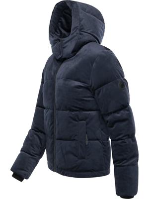 Winter Steppjacke in Samtoptik mit Kapuze "Roobie Velvet YOUMODO"