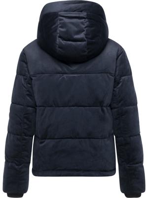Winter Steppjacke in Samtoptik mit Kapuze "Roobie Velvet YOUMODO"