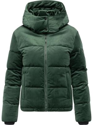 Winter Steppjacke in Samtoptik mit Kapuze "Roobie Velvet YOUMODO"