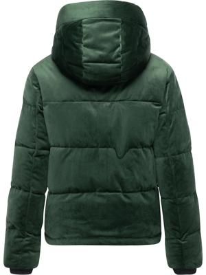 Winter Steppjacke in Samtoptik mit Kapuze "Roobie Velvet YOUMODO"