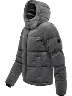 Winter Steppjacke in Samtoptik mit Kapuze "Roobie Velvet YOUMODO"