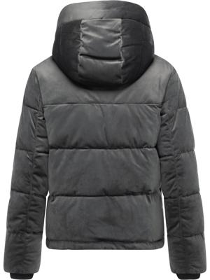 Winter Steppjacke in Samtoptik mit Kapuze "Roobie Velvet YOUMODO"