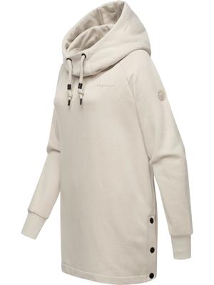 Langer Hoodie mit Kapuze und Gehschlitzen "Rowenna"