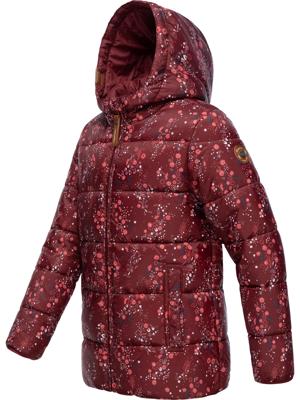 Lange Winter Steppjacke mit Kapuze "Roxanka Flowers"