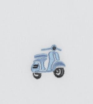 Boxy T-Shirt mit Retro-Roller-Stickerei "Samms F Gots YOUMODO"