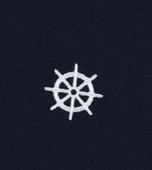 Boxy T-Shirt mit Kapitän-Stickerei "Samms H Gots YOUMODO"