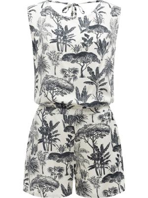Kurzer Overall in Blumenprint "Zella"