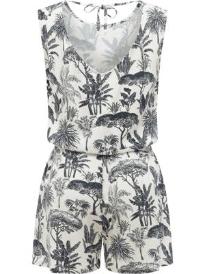 Kurzer Overall in Blumenprint "Zella"