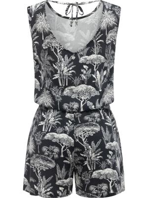 Kurzer Overall in Blumenprint "Zella"