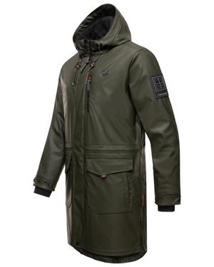 Gefütterter wasserdichter Regenmantel mit Kapuze "Verdaan"