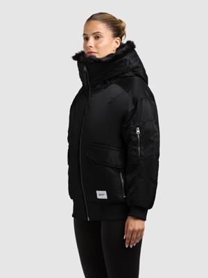 Warme Bomberjacke mit Kunstpelz-Besatz "Cela"