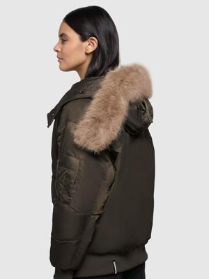Warme Bomberjacke mit Kunstpelz-Besatz "Cela"