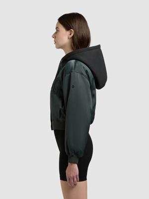 Matt schimmernde Collegejacke mit Kapuze "Chani"