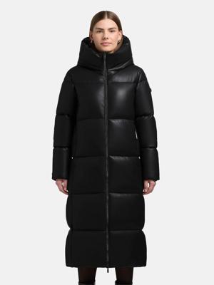 Langer Winter Steppmantel in Lederoptik "Destiny"