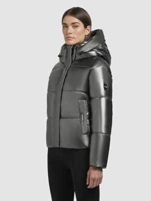 Glänzende kurze Winter Steppjacke "Devina Shiny-YM"