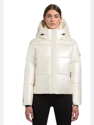 Glänzende kurze Winter Steppjacke "Devina Shiny-YM"