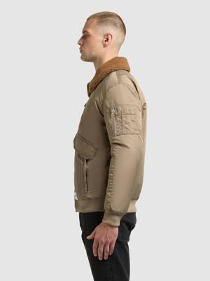 Warme Bomberjacke mit abnehmbarem Kunstpelz-Besatz "Ground"
