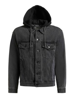 Jeansjacke mit abnehmbarer Sweat-Kapuze "Jokin"