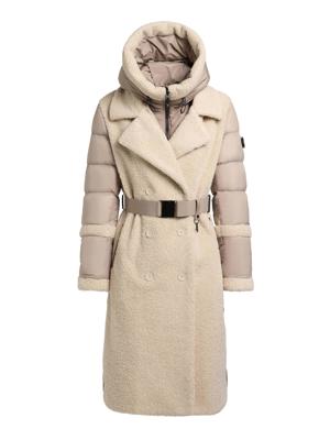 Hybrid-Plüschmantel mit Taillengürtel "Kalmia"