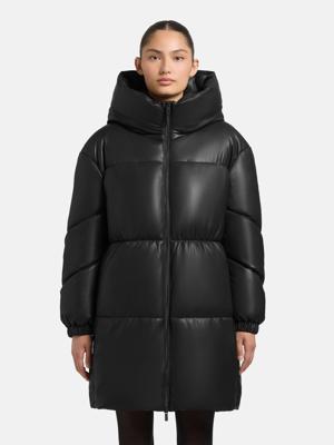 Kunstledermantel mit Kapuze "Lorsa"